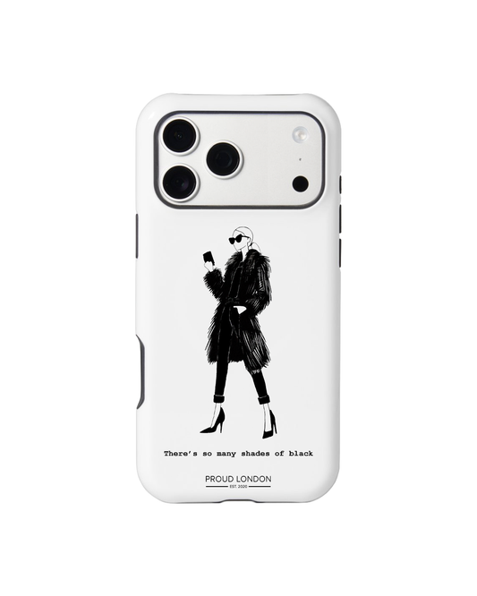 "So Many Shades Of Black" Phone Case
