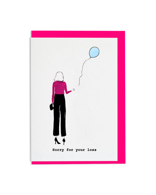 6 "Sorry For Your Loss - Blue" A6 Greetings Cards