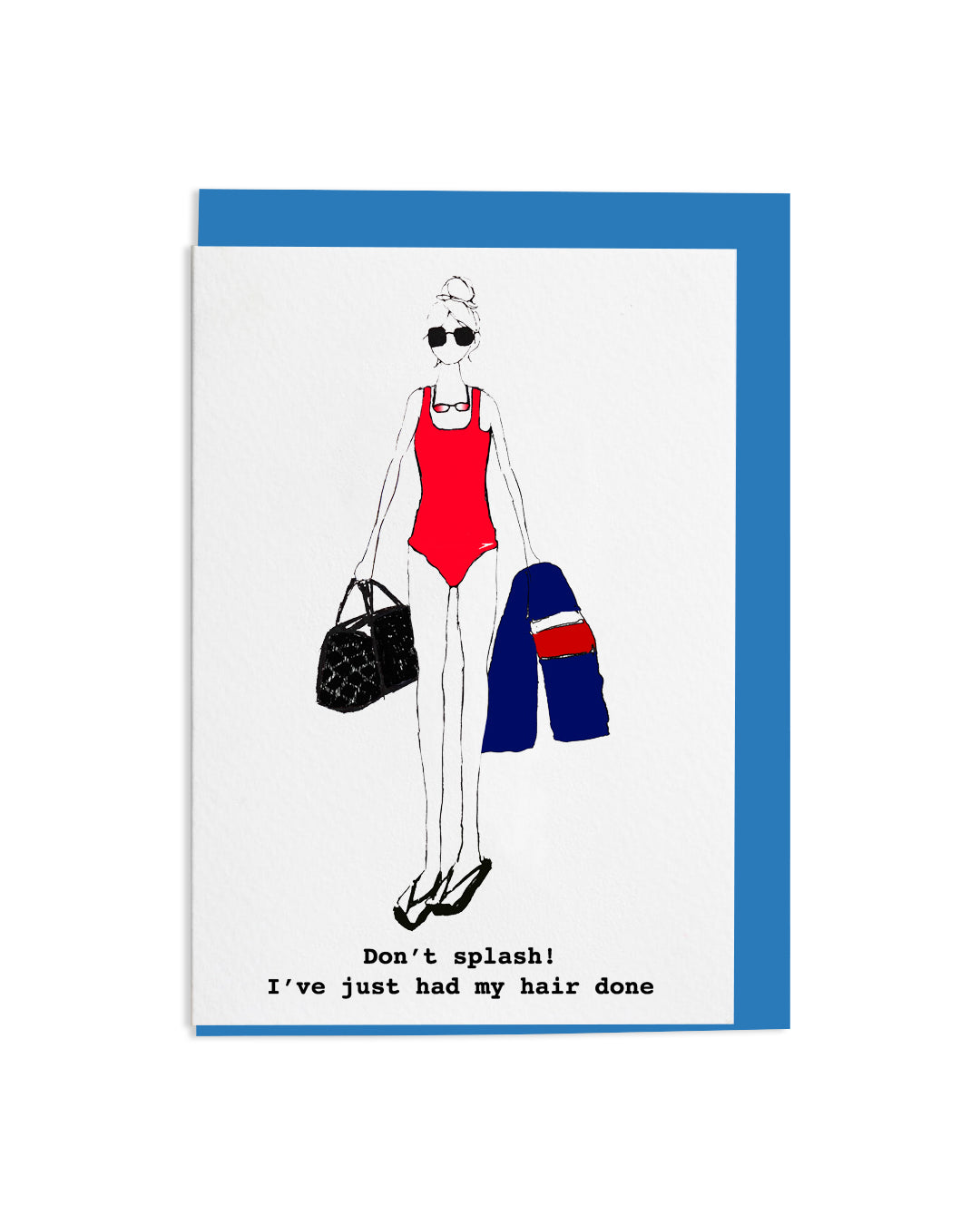 "Swimming Girl" A6 Greetings Card