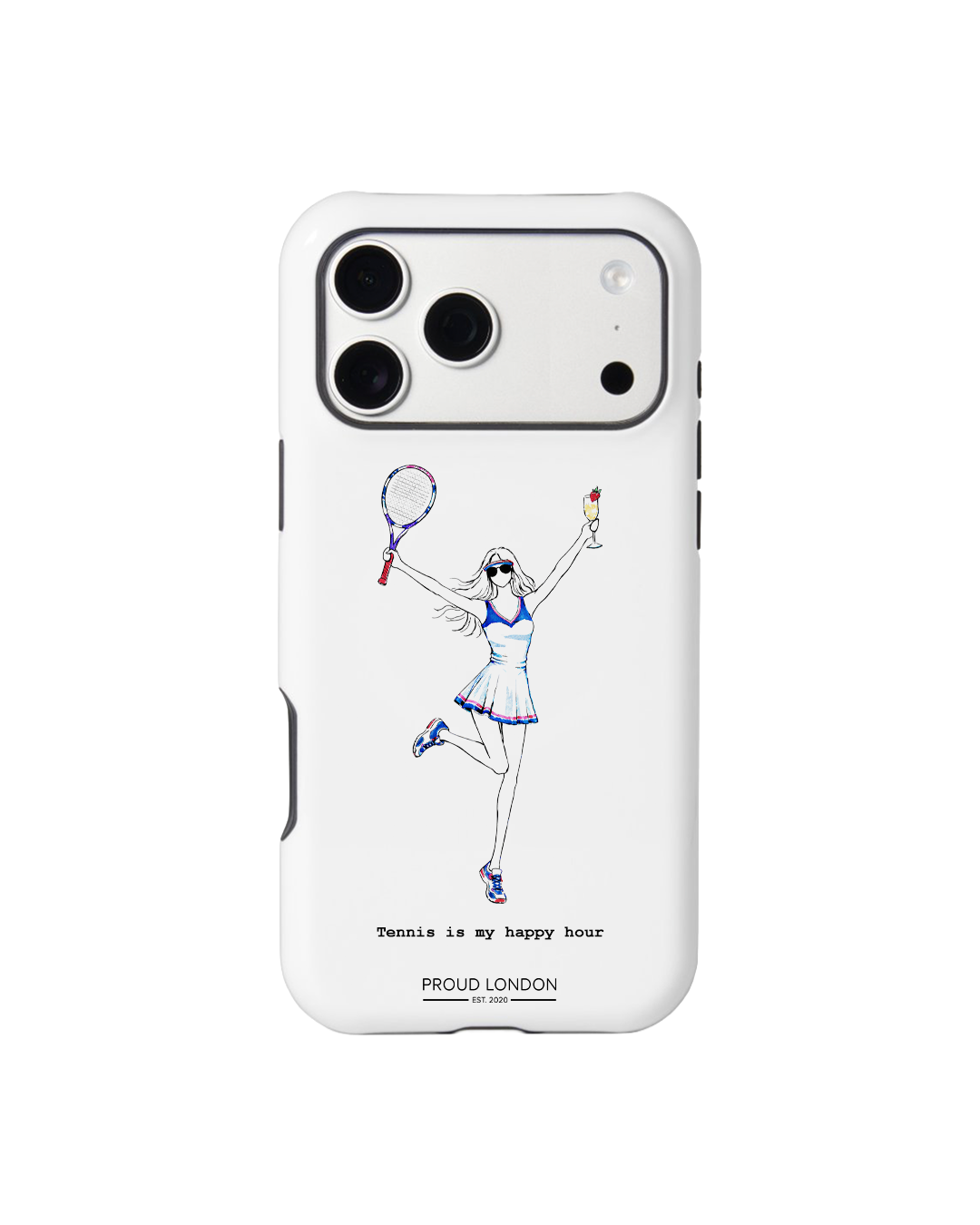 "Tennis Is My Happy Hour" Phone Case