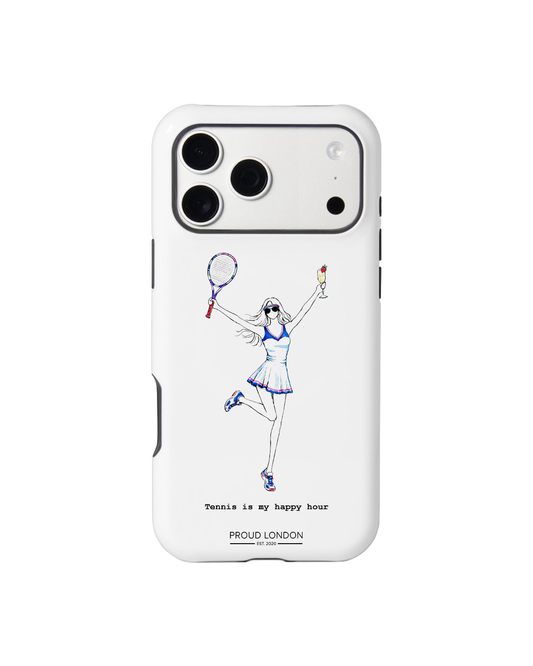 "Tennis Is My Happy Hour" Phone Case