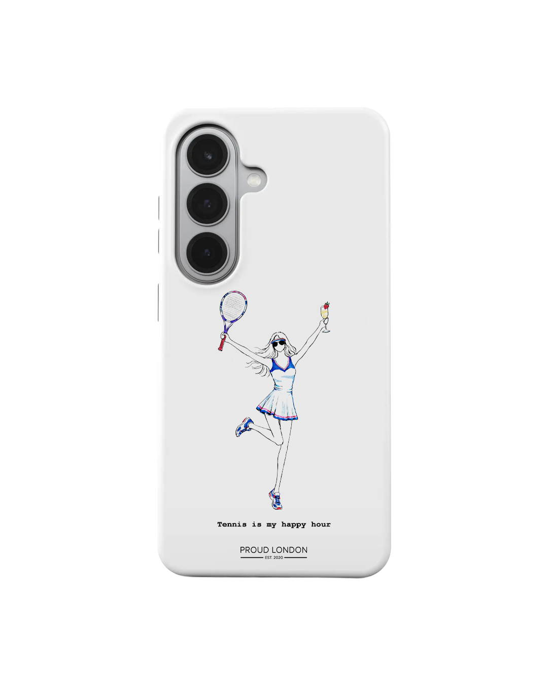 "Tennis Is My Happy Hour" Phone Case