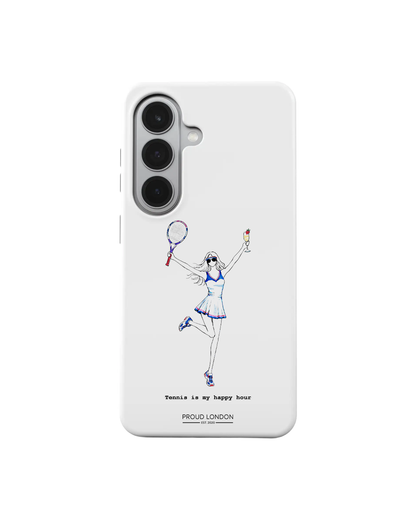 "Tennis Is My Happy Hour" Phone Case