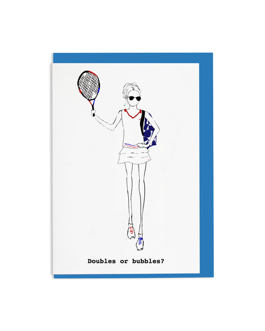 "Tennis Girl" A6 Greetings Card