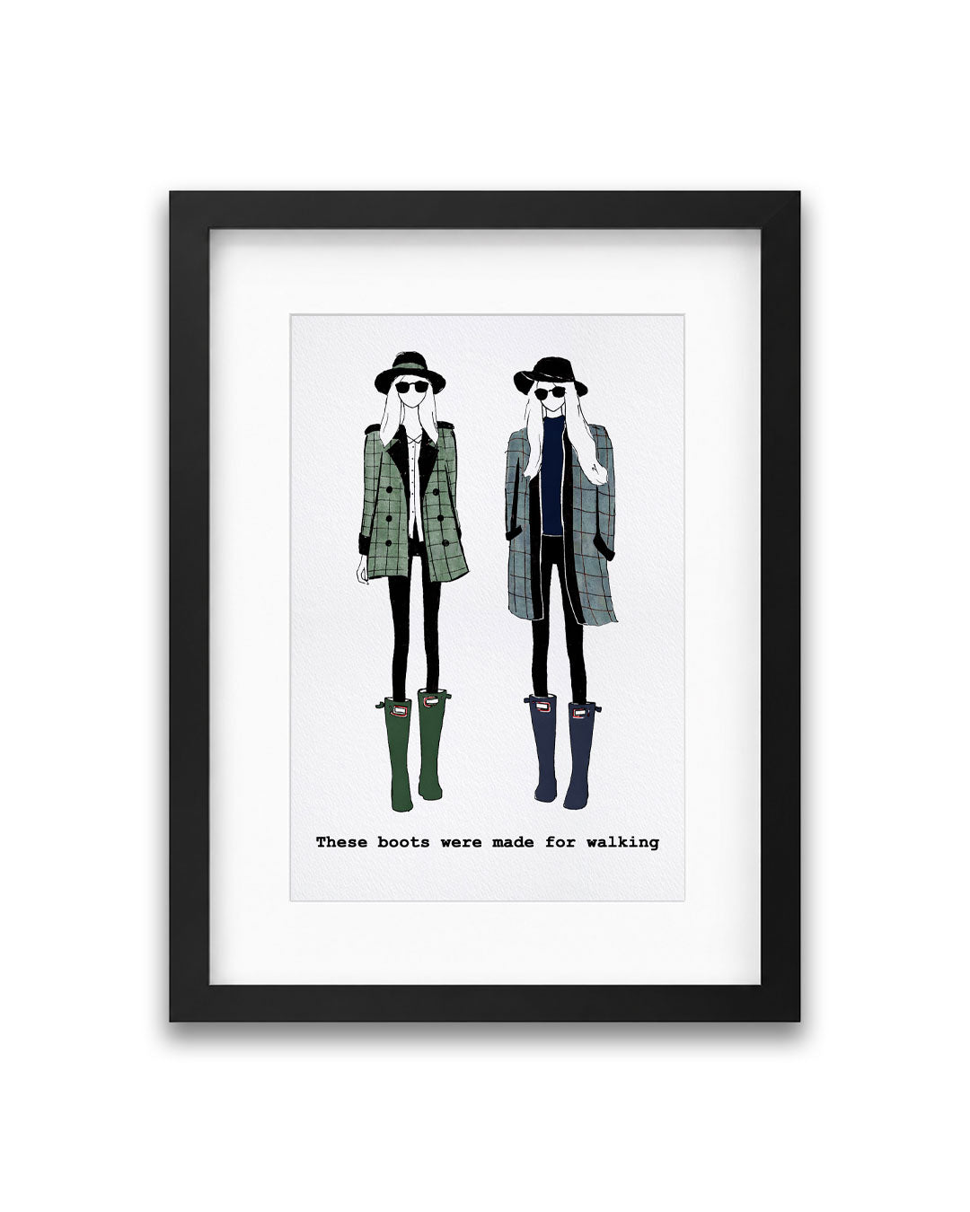 "These Boots Were Made For Walking" Framed A4 Print