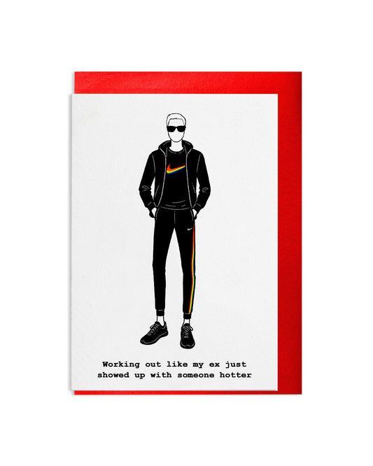"Working Out" A6 Greetings Card