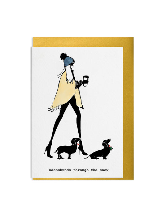 "Dachshunds" A6 Greetings Card