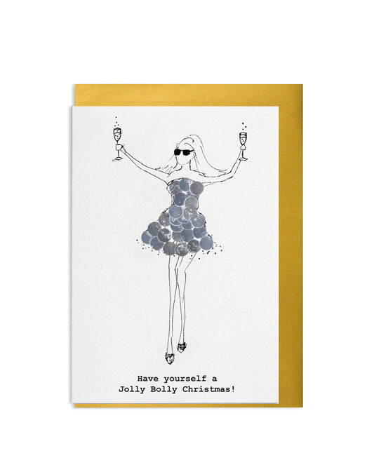 "Jolly Bolly Christmas" A6 Greetings Card