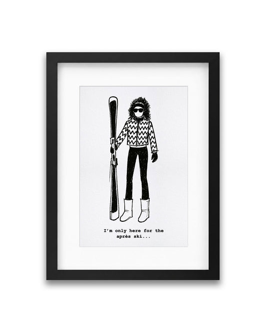 "#aprèsski" Framed A4 Print