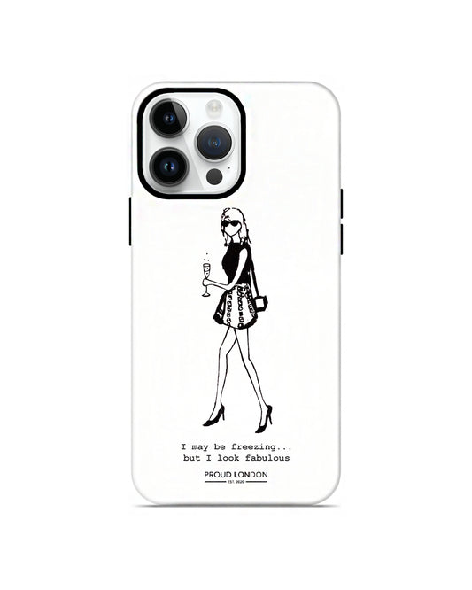 "#freezingbutfab" iPhone Case