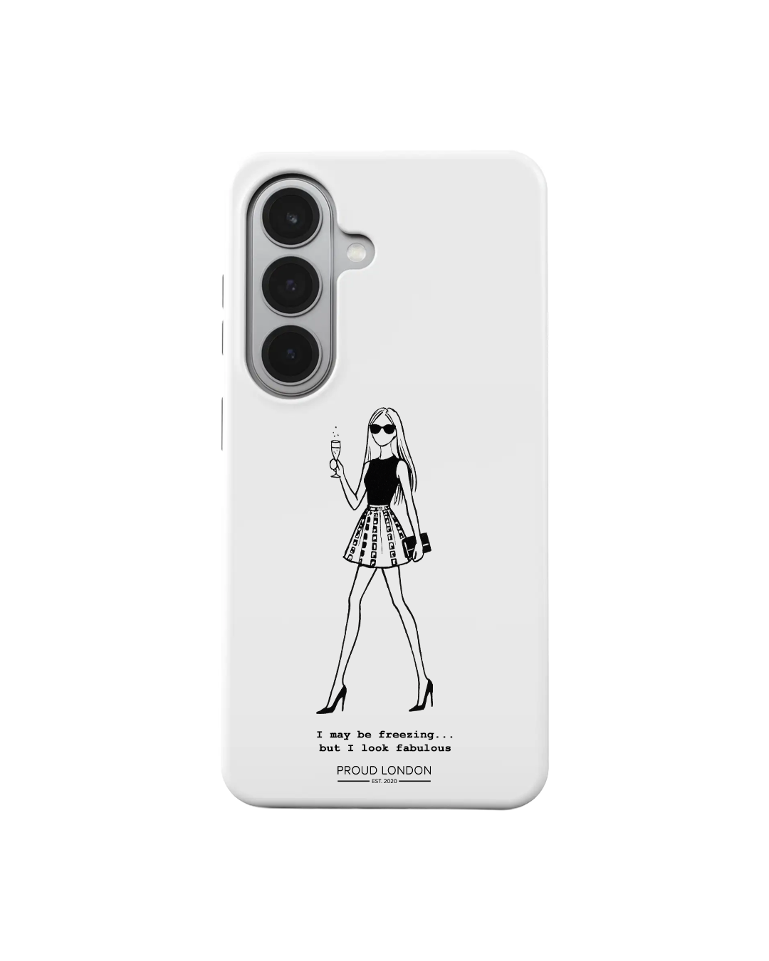 "#freezingbutfab" Phone Case