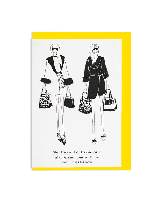 "#shoppingbags" A6 Greetings Card
