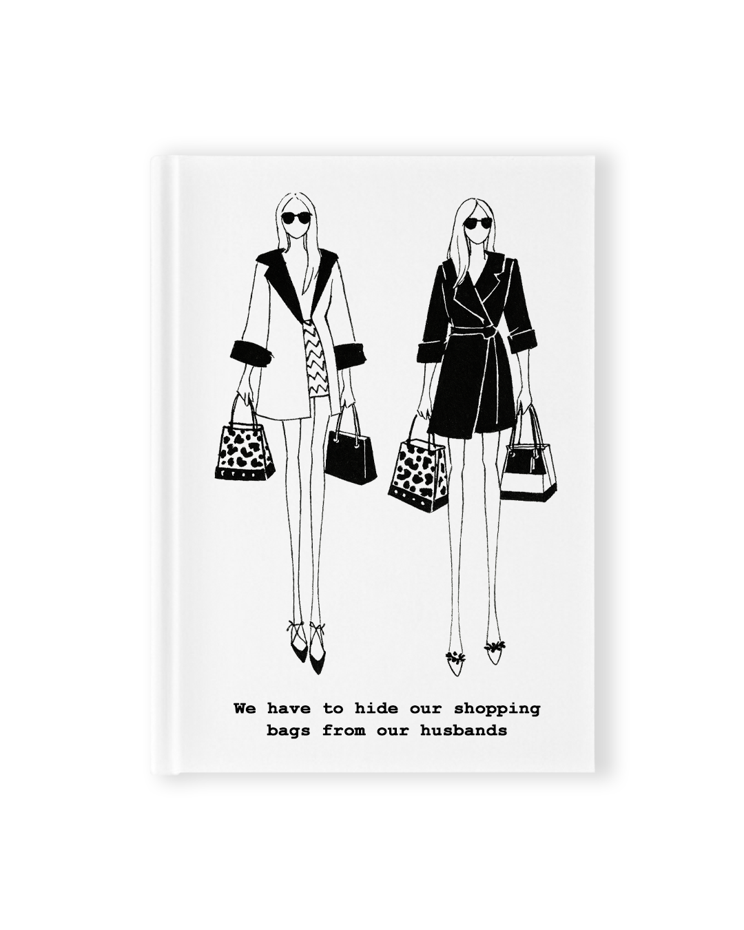 "#shoppingbags" Hardcover Notebook