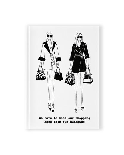 "#shoppingbags" Hardcover Notebook